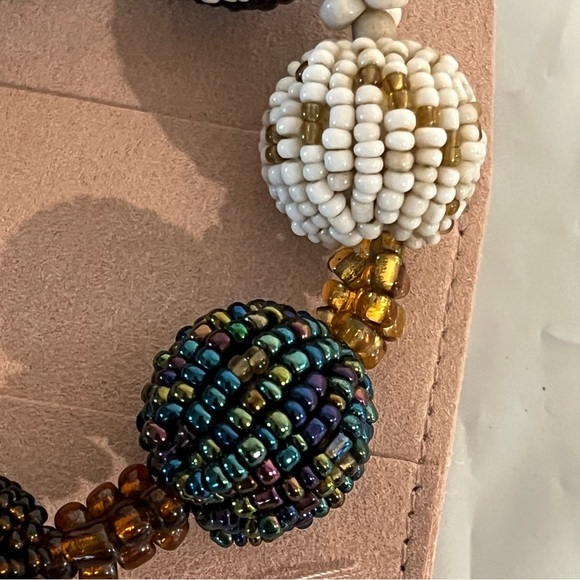 Seed Bead Ball Stretch Fall Color Bracelet Colorful Boho Bohemian - Picture 2 of 10